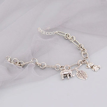 Great Gift Ideas - Fashion Hip Hop Vintage Bear Pendant Thick Chain Bracelet - The Jewellery Supermarket